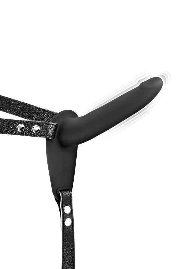 Fetish Tentation - Strap-On Harness Vibrante 15'5 cm - Nero