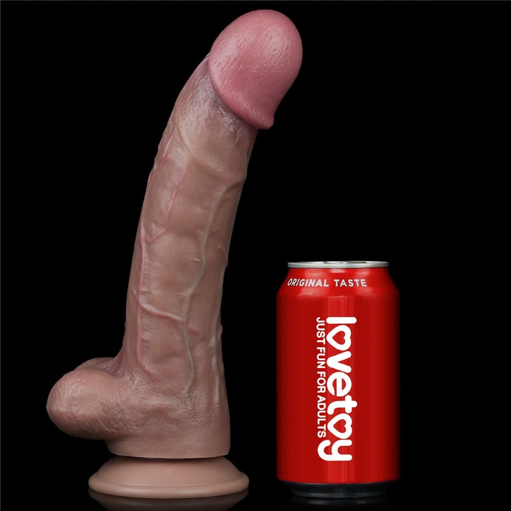 Pene in silicone platino a doppio strato da 10,5''