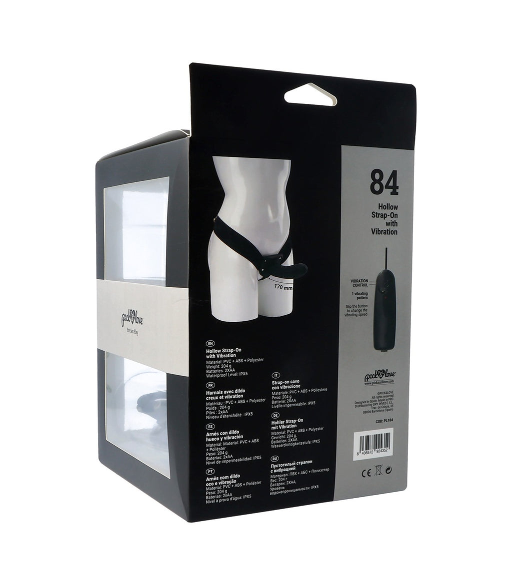 Nº 84 IMBRACATURA NERA HOLLOW 17 CM CON VIBRAZIONE
