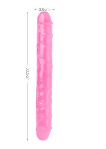 VSC Novelty - Dildo Doppio Realistico Crystal Jellies Mr. Rude 12" - Rosa - DESIRE CLUB 2.0