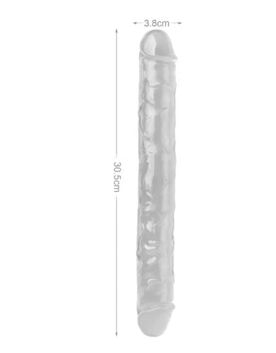 VSC Novelty - Dildo Doppio Realistico Crystal Jellies Mr. Rude 12" - Trasparente - DESIRE CLUB 2.0