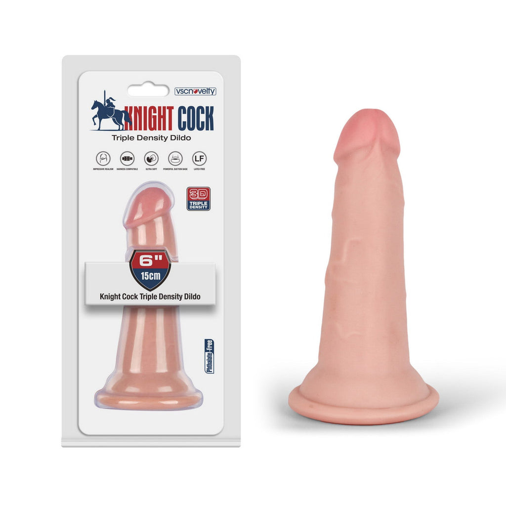 VSC Novelty - Knight Cock 3D Triple Density Dildo - 6" - DESIRE CLUB 2.0