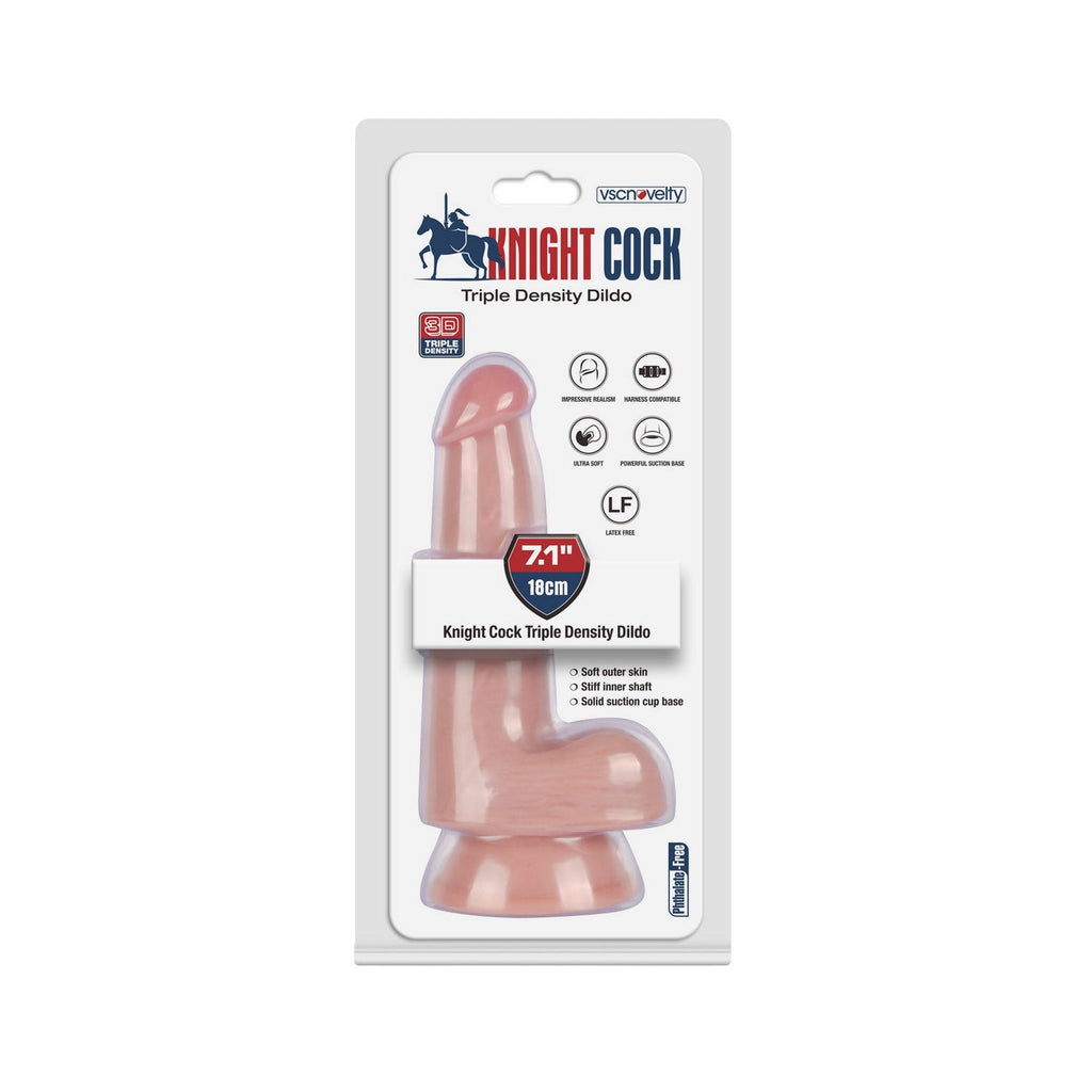VSC Novelty - Knight Cock 3D Triple Density Dildo - 7.1" - DESIRE CLUB 2.0