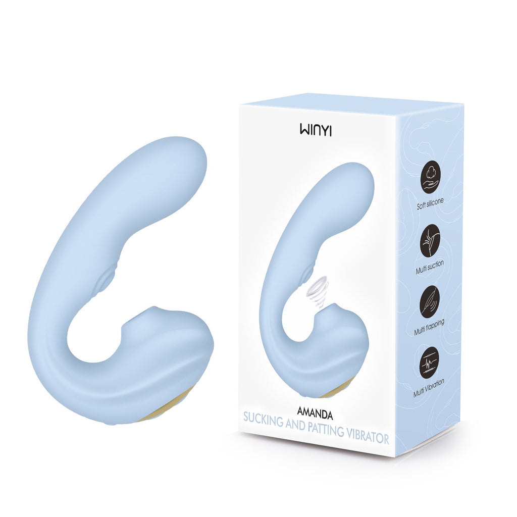 Winyi - Vibratore Flessibile Punto G con Tapping e Succhia Clitoride - Amanda - DESIRE CLUB 2.0