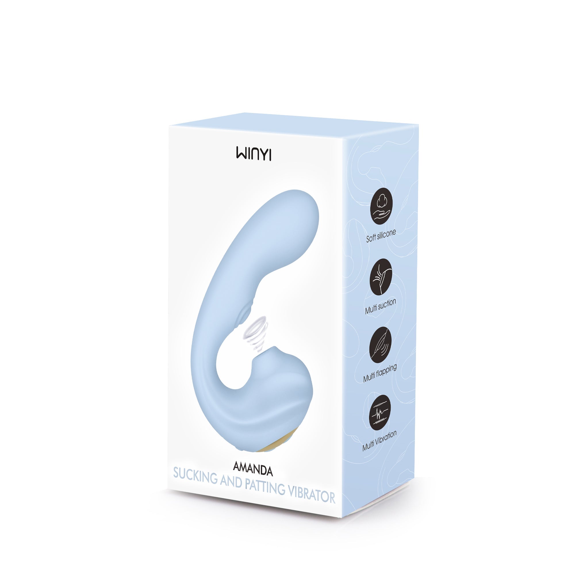 Winyi - Vibratore Flessibile Punto G con Tapping e Succhia Clitoride - Amanda - DESIRE CLUB 2.0