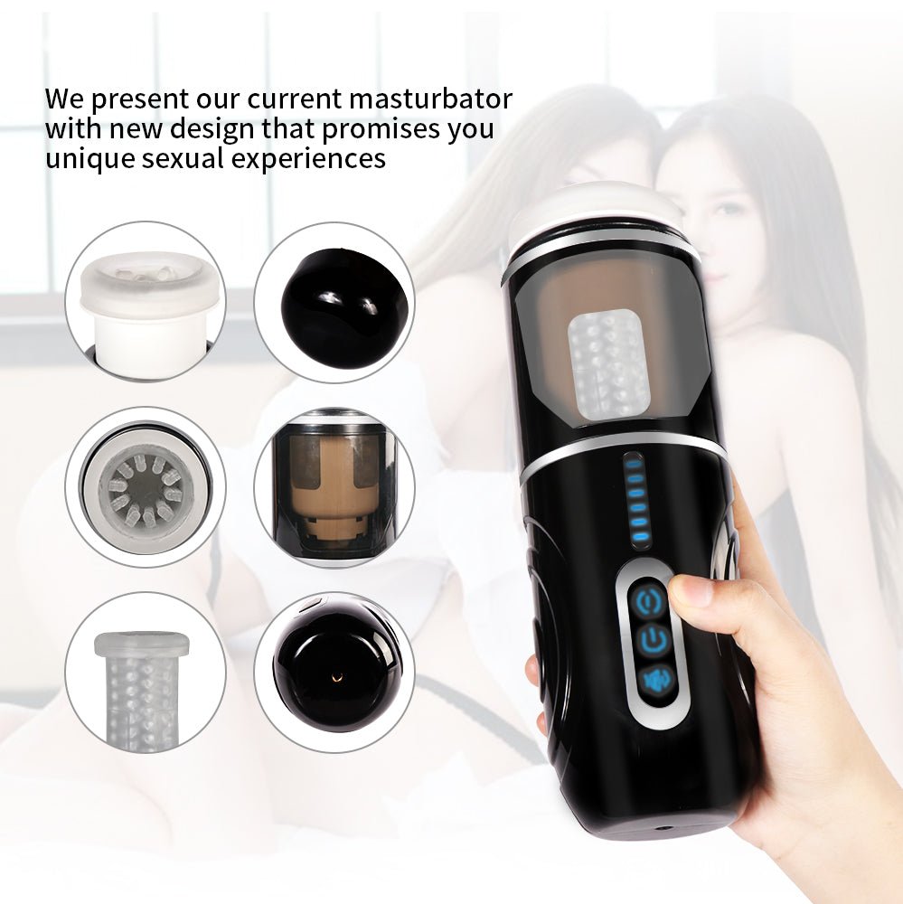 Xise - Masturbatore Neutro con Funzione Thrusting - Rotante e Vibrante con Voce Sexy - DESIRE CLUB 2.0