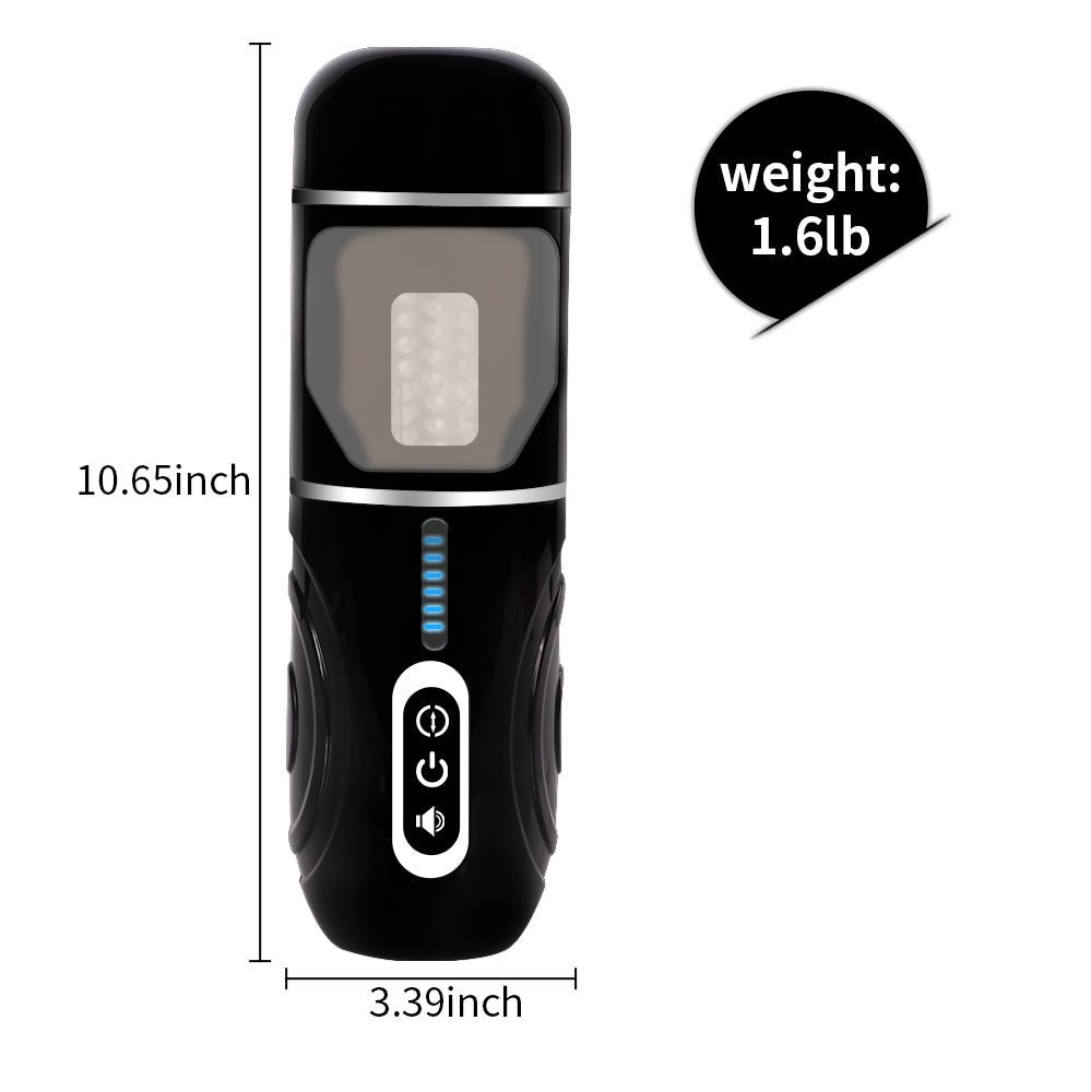 Xise - Masturbatore Neutro con Funzione Thrusting - Rotante e Vibrante con Voce Sexy - DESIRE CLUB 2.0