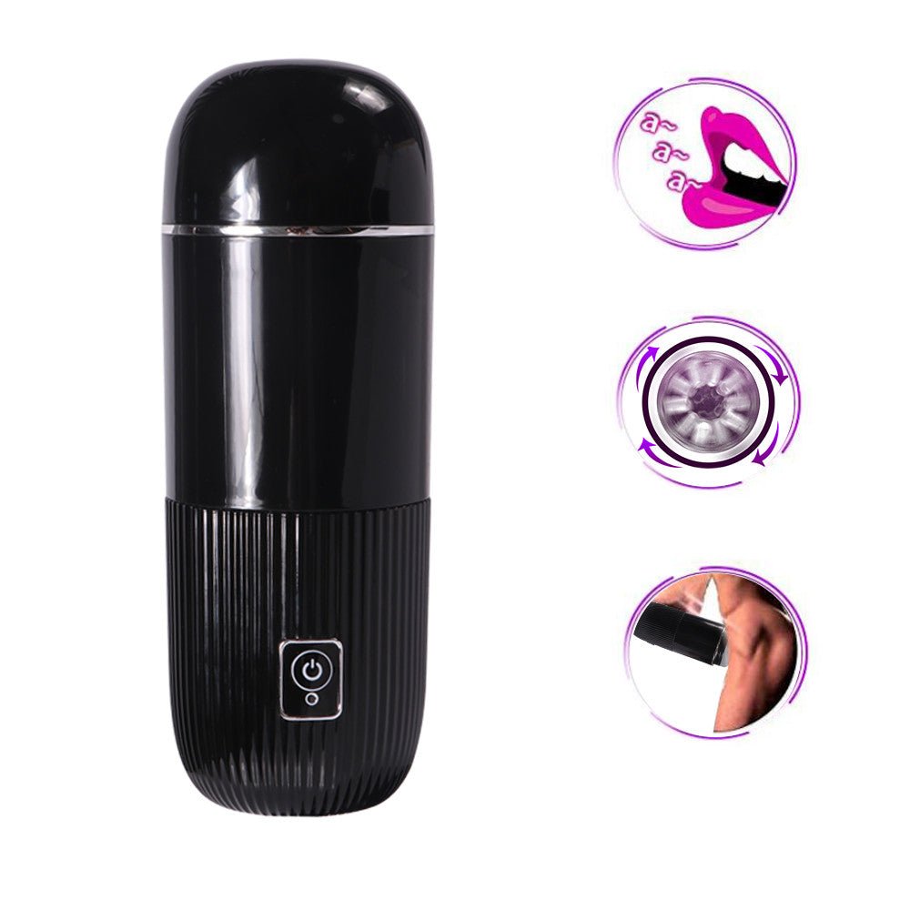 Xise - Masturbatore Neutro con Ventosa Funzione Rotante e Vibrante con Voce Sexy - DESIRE CLUB 2.0