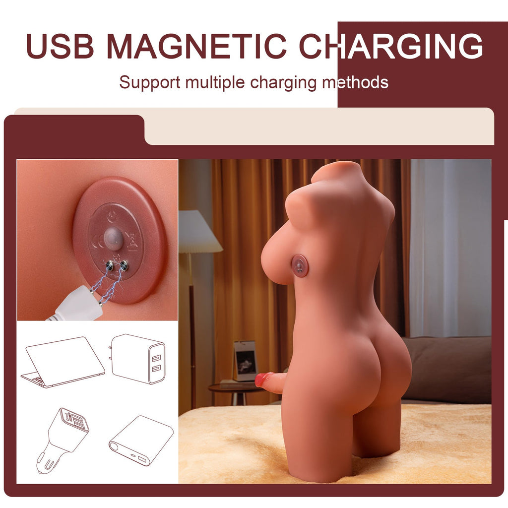 Xise - Miah - Lady Boy Torso con Dildo Thrusting e Vibrante - 6,6" - DESIRE CLUB 2.0
