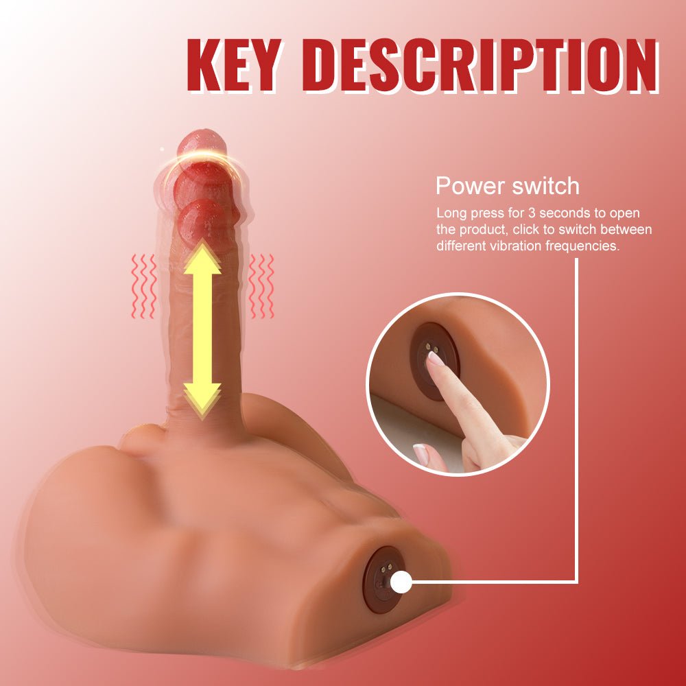 Xise - Peel - Torso con Dildo Thrusting e Vibrante - 6,80" - DESIRE CLUB 2.0
