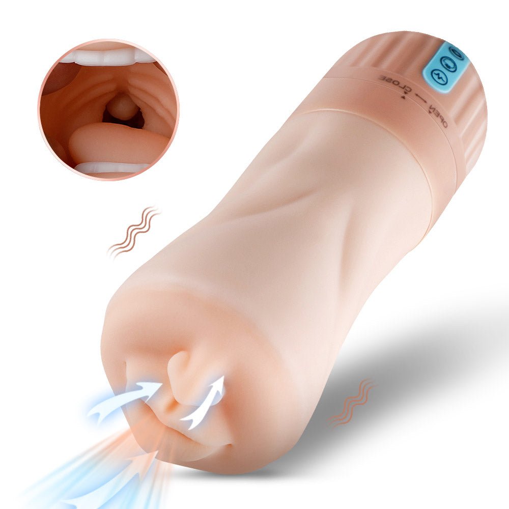 Xise - Suctroker V2 I - Masturbatore Bocca Realistico con Funzione Suzione e Vibrante - DESIRE CLUB 2.0