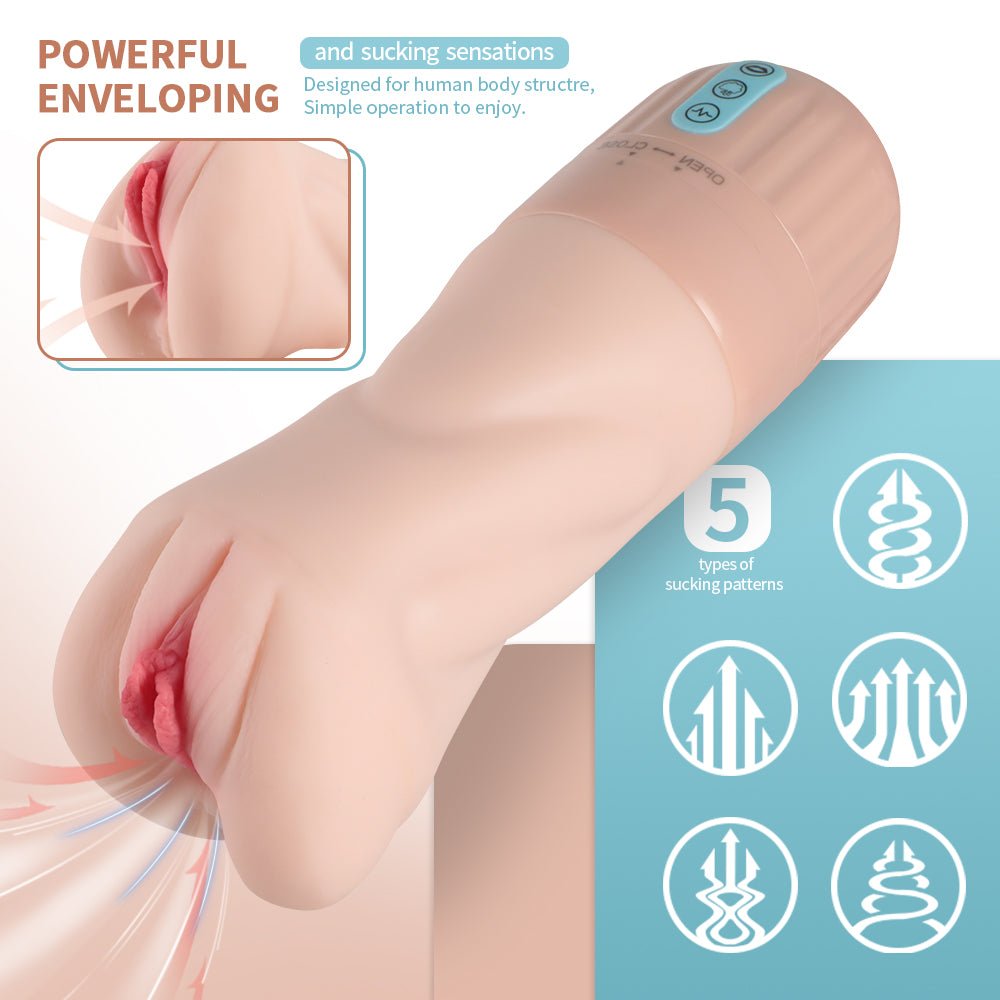 Xise - Suctroker V2 VI - Masturbatore Vagina con Funzione Suzione e Vibrante - DESIRE CLUB 2.0